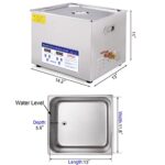 Seeutek Professional Ultrasonic Cleaner 15L with Digital Timer and Heater 304 Stainless Steel for Jewelry Rings Diamond Watch Glasses Circuit Board Dentures Small Parts Dental Instrument