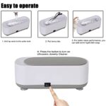 Ultrasonic Jewelry Cleaner, Mutifunction Household Portable Professional Ultrasonic Cleaner for Cleaning Jewelry,Ring,Necklaces,Eyeglass,Watches,Razors,Makeup Brush,Coins (250 ML) Rechargeable Models