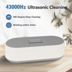 Ultrasonic Jewelry Cleaner Portable Professional Ultrasonic Eyeglasses Watches Ring Cleaner Multi-Funtion Jewelry Cleaning Machine Ultrasonic Retainer Cleaner
