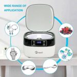 ONEZILI Ultrasonic Jewelry Cleaner, 650ml Household Sonic Jewelry Cleaning Machine with Degas and 5 Digital Timer, for Cleaning Eyeglasses, Jewelry, Rings, Silver, Retainer, Makeup Brush and Watches