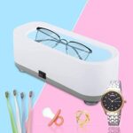 Ultrasonic Jewelry Cleaner for All Jewelry, 45KHz Portable and Low Noise Ultrasonic Machine for Jewelry, Ring, Earrings, Necklace, Silver, Retainer, Eyeglass, Watches, Coins, Razors