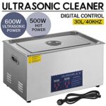 SHZOND Ultrasonic Cleaner 7.93Gal / 30L Sonic Cleaner Stainless Steel Heated Ultrasonic Cleaner 600W Ultrasonic Power Ultrasonic Jewelry Cleaner (7.93Gal)