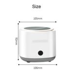 LEIYTFE Portable Denture Cleaner Machine 160ml Ultrasonic Cleaner for Earring Necklace Ring,Stainless Steel, Mini Ultrasound Cavitation Machine Sonic Cleaner