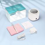 Anbbas Retainer Ultrasonic Dental Cleaner,Denture Bath Cleaning Machine Kit,180ML SUS304 Tank for Aligner,Braces,Mouth Guards and Retainers