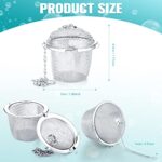 Ultrasonic Cleaner Baskets Ultrasonic Cleaning Solution Ultrasonic Parts Cleaner Jewelry Steam Cleaner Basket Cleaning Small Holder with Lock and Hook Stainless Steel (6 Pieces,1.9 Inch)