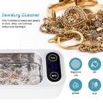 Jewelry Ultrasonic Cleaner for Gold Silver Ring Earring All Jewelry, 680ML Sonic Jewelry Cleaner Ultrasonic Machine for Eyeglass Watch Coin Retainer at-Home or Travel Use, with 5 Digital Timer