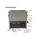 Professional 6L Ultrasonic Cleaner with Cleaning Basket&Digital Timer for Jewelry Glasses Watch Metal Coins Dentures
