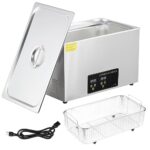 KIMORE Ultrasonic Cleaner – 10L, 110V Stainless Steel Digital with Timer and Heater for Tools, Watches, Glasses Frames, Dentures, Jewelry, White