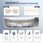 Ultrasonic Jewelry Cleaner: Highly Effective Dental and Glasses Cleaner, Deep-Clean Rings, Necklaces, Eyeglasses Jewelry Cleaner Ultrasonic Machine, 12 Oz Capacity with Stainless Steel Jewelry Cleaner