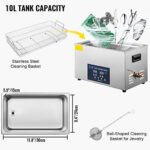 Mophorn 10L Ultrasonic Cleaner 28/40khz Dual Frequency Professional Ultrasonic Cleaner with Heater Timer for Glasses Parts Dental Instruments Cleaning