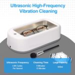 MoTrust Ultrasonic Cleaner, (640ml)48KHz Portable Ultrasonic Jewelry Cleaner, 304 Stainless Steel Tank, Professional Ultrasonic Cleaner for Necklaces, Rings, Watches, Dentures, Eyeglass, Earring