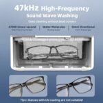 OIAMIK Jewelry Cleaner Ultrasonic Machine: Portable Professional 10 Min Timer Sonic Jewelry Cleaner Machine for Glasses, Eyeglasses, Jewelry, Rings, Watch, Coin, (with Blue Light Glasses