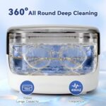 CHWARES Jewelry Cleaner Ultrasonic Machine for Home, 40kHZ Ultrasonic Jewelry Cleaner with Degas for Coins, Eyeglass, Watch, and CD, 5 Time Setting, LED Touch Screen, 25 oz (750ml)