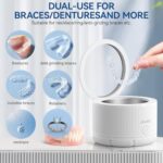 UPoetry Retainer Cleaner Machine – Ultrasonic Retainer Cleaner, Dental Cleaning Pod for Braces, Dentures, Pacifiers, Mouth Guards, Jewelry & Toothbrush Heads, 150ml Portable Cleaning Machine