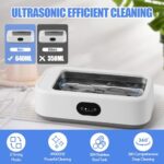 Ultrasonic Jewelry Cleaner,49KHZ Jewelry Cleaner with 3 Modes Timer,Portable Ultrasonic Cleaner for Glasses, Jewelry,304 Stainless Steel Tank with 22Oz 640ml
