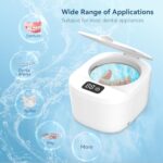 Dental Ultrasonic Retainer Cleaner Machine – 43kHz Ultrasonic Pod for Denture, Mouth Guard, Aligner, Night Guard, Braces, Toothbrush Heads, Jewelry, Retainer Cleaner with Digital Timer & 230ML