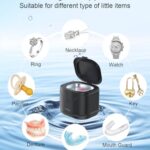 BCOM Jewelry Cleaner, 46kHz Professional Portable Ultrasonic Retainer Jewelry Cleaner for Dental Retainer, Mouth Guard, Watch, Ring, Jewelry Cleaner Machine – Household Use, Black