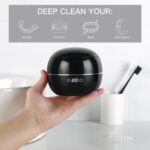 Ultrasonic Retainer Cleaner Machine Denture Cleaning Pod Portable Night Guard Cleaner for Mouth Guards, Jewelry Cleaner with Digital Timer, Dual Cleaning Mode