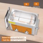 NOVMOS Ultrasonic Cleaner,6L 180W Industrial Sonic Cleaner with Encoded Control, Ultrasonic Engines Cleaner for Gun,Carburetors,Parts,Chain Cleaning (Including Baskets)