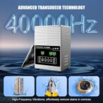 RAOTOLY 2.5L Ultrasonic Cleaner with Heater & Digital Timer 40KHz Stainless Steel Ultrasonic Jewelry Cleaner for Glasses Dentures Watches Parts Tools Carburetor & Circuit Board – CE/FCC/RoHS Certified