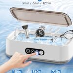 Ultrasonic Jewelry Cleaner, 50KHz Ultrasonic Cleaner with 3 Modes & Digital Timer Ultra Sonic Deep Cleaning Machine for Jewelry, Rings, Diamonds, Eyeglasses, Denture, Watches
