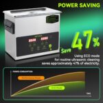 MNTNCO 3L Commercial Ultrasonic Cleaner, ECO Mode, Heating, Degas Mode, ECO Energy-Saving Ultrasonic Cleaning Machine Excellent for Labs,Carburetor,Jewelry,Dentures,Automotive & Industrial Parts.