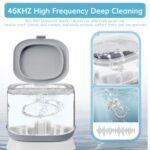 Ultrasonic Jewelry Cleaner, ROLWAY 48KHz 220ML Jewelry Cleaner Machine, Sonic Cleaner for Cleaning Diamond, Rings, Gold, Silver Jewelry, Earrings
