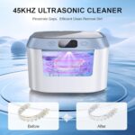 Ultrasonic Retainer Cleaner, Alisili Ultrasonic Jewelry Cleaner for Retainers, Dentures, Mouth Guard, Aligner, 48kHz 24W Sonic Retainer Cleaner with 220ML Capacity and 3 Cleaning Modes