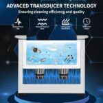 Derui Ultrasonic Cleaner, 1L (34oz) Professional ultrasonic Jewelry Cleaner with Digital Timer and Heater 60W 40KHz Ultrasound Wave for Jewelry Glasses Watches Razors Coins etc