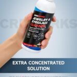 CREWORKS 17 fl oz Jewelry Cleaner Solution, 1:40 Extra Concentrated Jewelry Cleaning Agent for Ultrasonic Cleaners, Cleaning Concentrate Liquid for Gold Diamond Gemstone Glasses Silver Jewelry