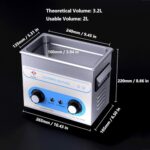 JIEJING 3.2L Ultrasonic Jewelry Cleaner Knob Control Ultra Sonic Cleaner Machine with Heater and Timer for Gun Parts Cleaning