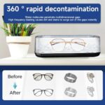 Pinkiou Ultrasonic Jewelry Cleaner,48KHZ Professional Ultrasonic Cleaner Machine with 3 Timer Modes,Jewelry Cleaner Ultrasonic Machine for Eyeglasses,Rings,Makeup Brushe,304 Stainless Steel Water Tank