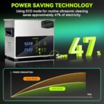 MNTNCO 3L Ultrasonic Cleaner, One-Touch Cleaning,Heating, Deep Mode, ECO Energy-Saving Ultrasonic Cleaning Machine Excellent for Labs,Carburetor,Jewelry,Dentures,Automotive & Industrial Parts.