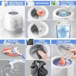 Ultrasonic Retainer Cleaner machine with Tablets and Brush Kit-UV Sonic Cleaner for Retainers Jewelry and All Dental Appliances