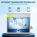 TROPOW Commercial Ultrasonic Cleaner, 10L Professional Ultrasonic Cleaner, 40kHz with Digital Timer&Heater, 240w Excellent Cleaning Machine for Watch Eyeglasses Rings