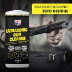 Ultrasonic Gun Cleaner Solution Concentrate + Free Cleaning Cloth | Makes 50 Gal. | Made in The USA | Gun Parts Cleaner for All Ultrasonic Machines | Highly Concentrated Firearm Cleaning Liquid