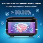 Ultrasonic Retainer Cleaner Machine for Denture, Portable Dental Cleaning Pod for Aligner, Mouth Guard, Braces, Night Guards, 180ML/42kHz Sonic Denture Cleaner with Digital Timer, Ring Cleaner Jewelry
