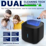 Ultrasonic Retainer Cleaner, Retainer Cleaner Machine, Dental Cleaning Pod for Dentures, Mouth Guard, Aligner, Night Guard, Jewelry, Braces, Ultra Sonic Cleaner for All Dental Appliances (Black)