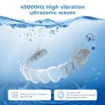 Wazhel Ultrasonic Retainer Cleaner Machine, 45kHz Dental Cleaning Pod for Denture, Mouth Guard, Night Guard, Aligner, Braces, Toothbrush, 200ML Denture Cleaner with Digital Timer & 4 Modes, Black