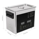 Ultrasonic Jewelry Cleaner Machine 3.2L lab Professional Ultra Sonic Glasses Cleaning hypersonic Heated Large Carburetor for Diamonds, Eyeglass, hornady, Ring,Food, Gun Parts, Watches, Denture