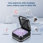 Ultrasonic Retainer Denture Cleaner Machine for Night Guards, Mouth Guards, Jewelry, Braces, 28W Dental Cleaning Pod with Digital Timer, Dual Cleaning Mode, 42kHz, 180ML