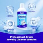 CleanCrown Ultrasonic Jewelry Cleaner (250ml), Jewelry Cleaner Solution for Gold, Silver, Diamond and More, Gold Jewelry Cleaner Liquid, Gentle Jewelry Cleaning Solution for Ultrasonic Machines & Manual Use
