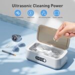 WINTERCRUSH Jewelry Cleaner Deep Cleaning Machine -50KHz Ultrasonic Retainer Cleaner for Tooth- 650ML Dental Cleaning Pod for Dentures/Mouth Guards/Eyeglasses-3 Timers