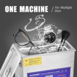 Roomark Ultrasonic Cleaner, Ultrasonic Cleaning Machine with Digital Timer, up to 80°C/176°F, Professional Lab Cleaner Tool, Ultrasonic Parts Cleaner for Jewelry, Glasses, Parts, Retainer